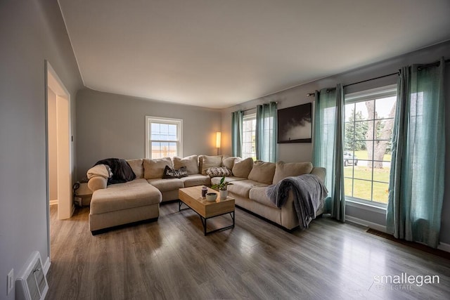 5161 Grand River Dr NE, Grand Rapids, MI 49525 - living area featuring wood finished floors and baseboards