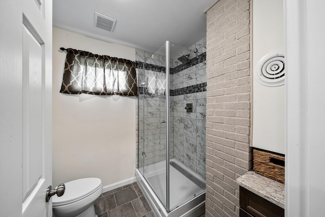 13060 Broadway Rd, Three Rivers, MI 49093 - full bathroom featuring a stall shower and stone finish floors