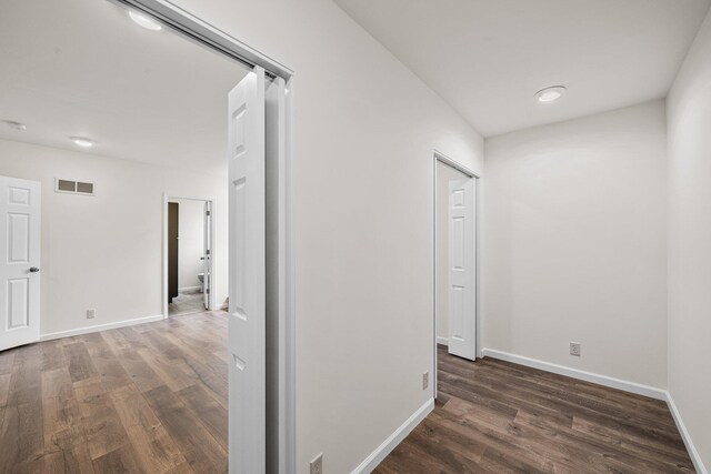 13060 Broadway Rd, Three Rivers, MI 49093 - corridor with dark wood-style floors and recessed lighting