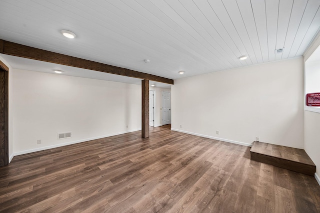 13060 Broadway Rd, Three Rivers, MI 49093 - finished below grade area with wood finished floors, recessed lighting, and wood ceiling