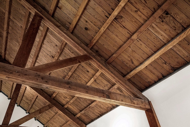 13060 Broadway Rd, Three Rivers, MI 49093 - detailed view of a wood ceiling with exposed beams