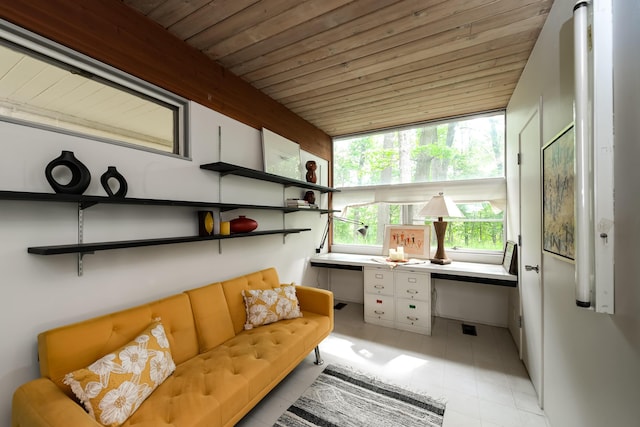 4075 N Delhi Rd, Ann Arbor, MI 48103 - sunroom featuring built in desk