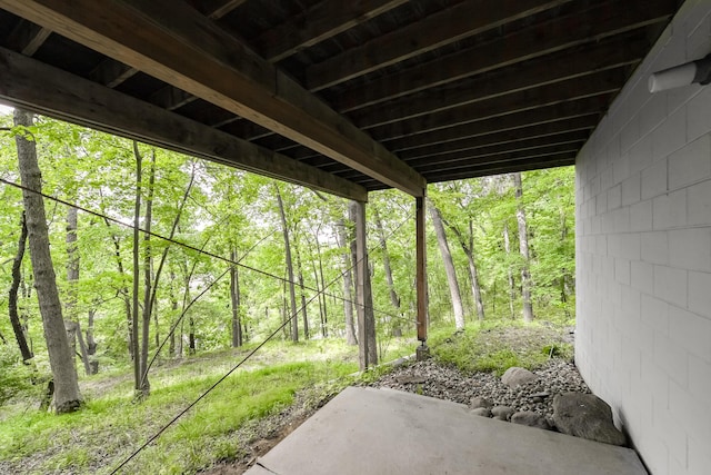 4075 N Delhi Rd, Ann Arbor, MI 48103 - view of patio featuring a view of trees