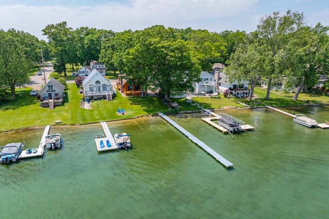 9715 Woodlawn Dr, Portage, MI 49002 - aerial view of property and surrounding area with a nearby body of water