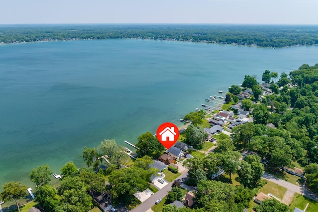 9715 Woodlawn Dr, Portage, MI 49002 - aerial view of residential area with a nearby body of water