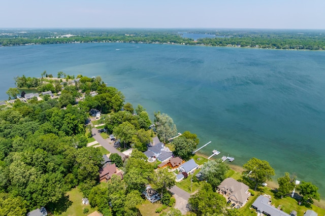 9715 Woodlawn Dr, Portage, MI 49002 - aerial perspective of suburban area featuring a large body of water