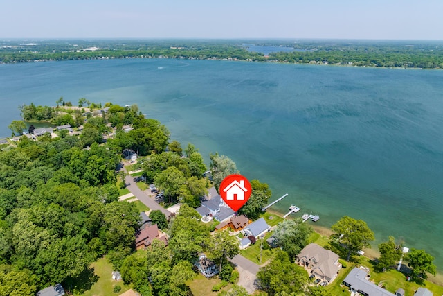 9715 Woodlawn Dr, Portage, MI 49002 - aerial perspective of suburban area featuring a nearby body of water