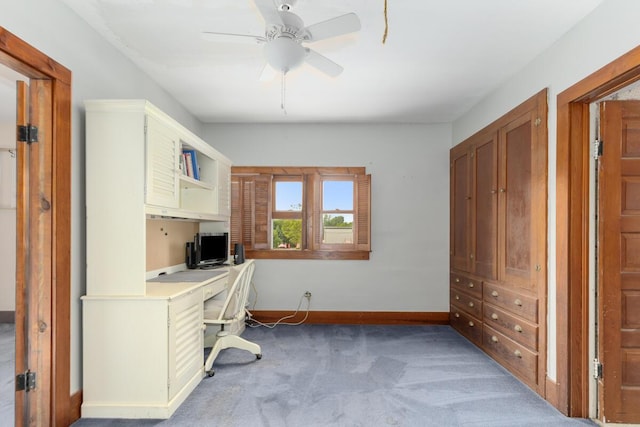 3155 24th Ave, Hudsonville, MI 49426 - home office with ceiling fan, built in study area, and carpet