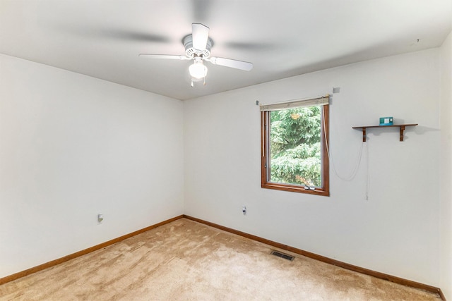 4104 Rurik Dr, Howell, MI 48843 - empty room with light colored carpet and ceiling fan