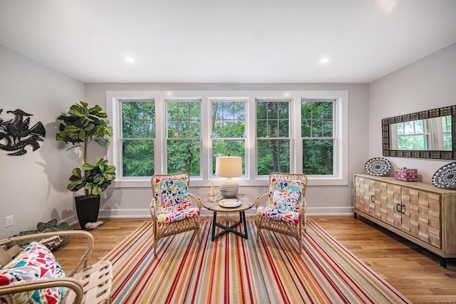 809 Berkshire Rd, Ann Arbor, MI 48104 - sitting room featuring light wood-style floors and recessed lighting