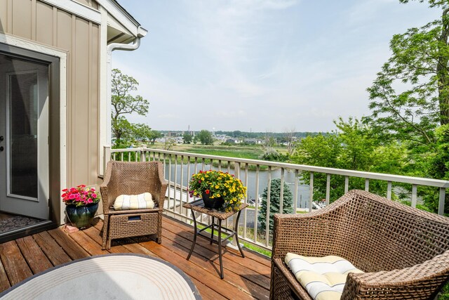 197 Wayne St, Saint Joseph, MI 49085 - wooden deck with a water view
