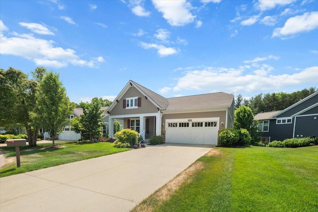 4441 Koinonia Dr NE Unit 3, Grand Rapids, MI 49525 - view of front of property with a garage, concrete driveway, and a front lawn