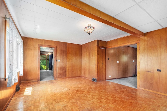 246 Ridgeway Rd, Jackson, MI 49202 - empty room with wooden walls and baseboards