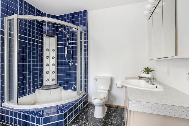6483 N 144th Ave, Walkerville, MI 49459 - full bathroom featuring tiled shower / bath and vanity