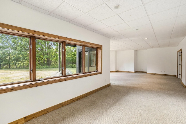 6483 N 144th Ave, Walkerville, MI 49459 - carpeted spare room with baseboards and a drop ceiling