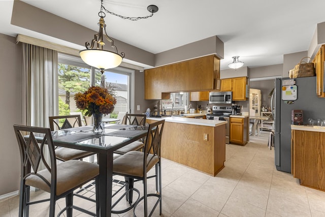 24663 Balsam Ct, Flat Rock, MI 48134 - dining area with light tile patterned flooring