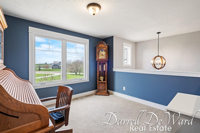 3940 Egypt Valley Ave NE, Ada, MI 49301 - carpeted office space with a chandelier and baseboards
