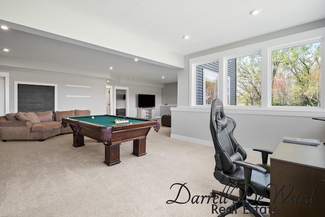 3940 Egypt Valley Ave NE, Ada, MI 49301 - game room with carpet, recessed lighting, and billiards table
