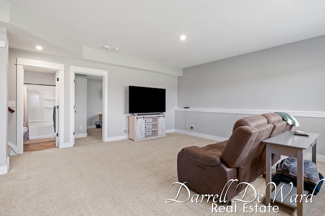 3940 Egypt Valley Ave NE, Ada, MI 49301 - carpeted living room with recessed lighting and baseboards