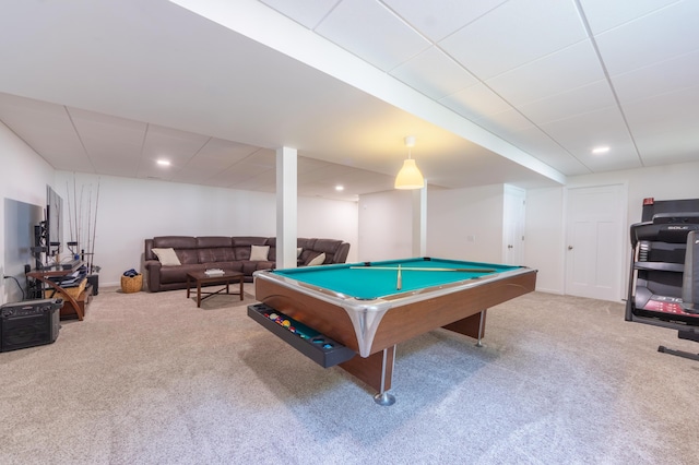 1481 Kristen Path, Saint Joseph, MI 49085 - game room featuring carpet, pool table, and recessed lighting