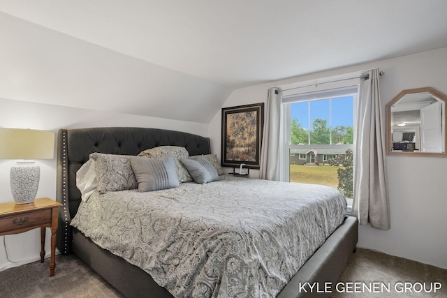 15405 Barry St, West Olive, MI 49460 - carpeted bedroom with lofted ceiling