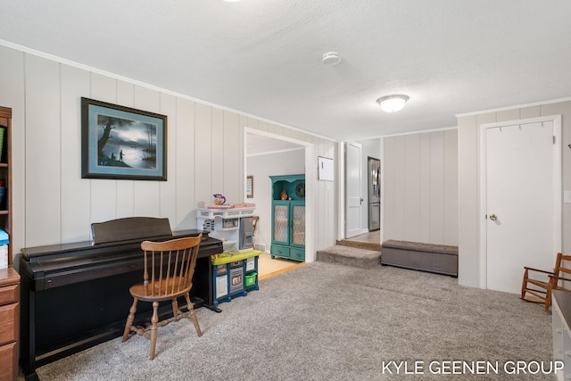 15405 Barry St, West Olive, MI 49460 - carpeted office with ornamental molding and a decorative wall