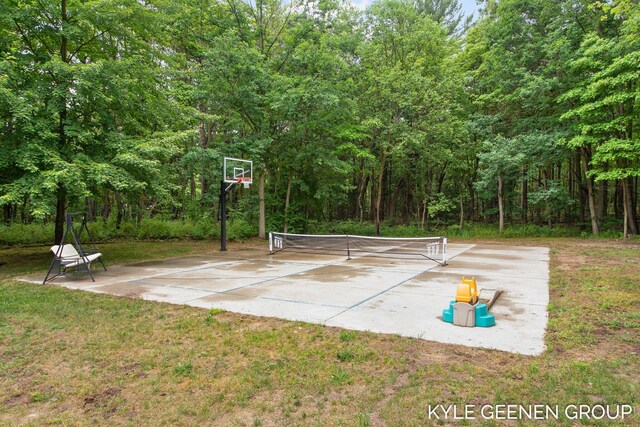 15405 Barry St, West Olive, MI 49460 - view of patio / terrace featuring a view of trees