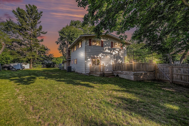29 Douglas Ave, Coldwater, MI 49036 - view of side of home featuring a deck and a fenced backyard