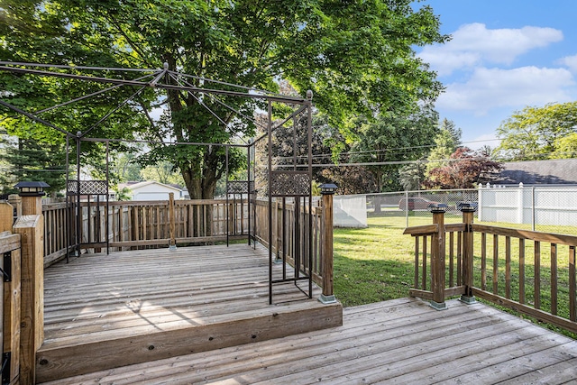 29 Douglas Ave, Coldwater, MI 49036 - wooden deck with a fenced backyard