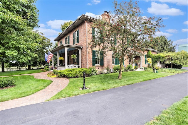 14011 Verona Rd, Marshall, MI 49068 - view of home's exterior featuring a chimney and brick siding
