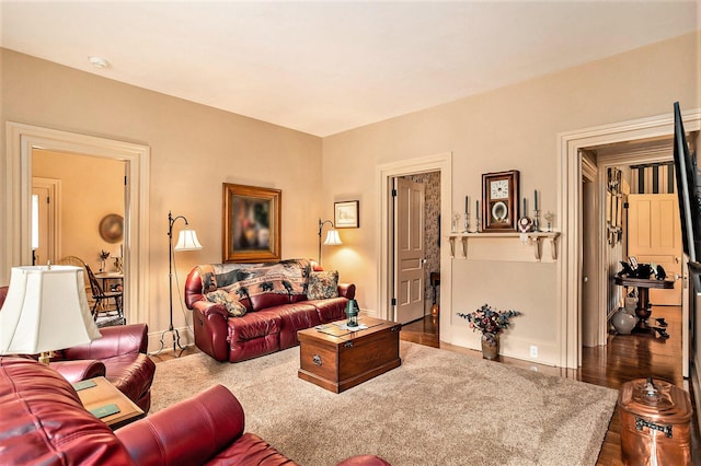 14011 Verona Rd, Marshall, MI 49068 - living room with wood finished floors and baseboards
