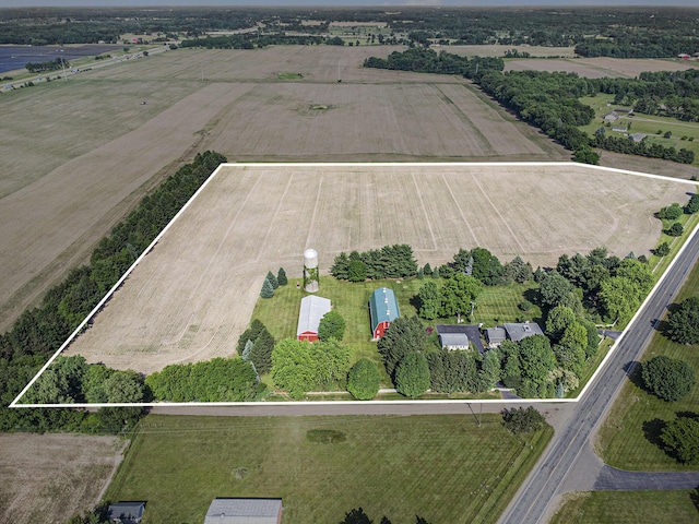14011 Verona Rd, Marshall, MI 49068 - aerial view of sparsely populated area with property parcel outlined and abundant farmland