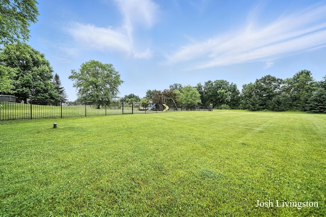 9337 Andrew Farms Dr, Alto, MI 49302 - view of yard featuring a playground