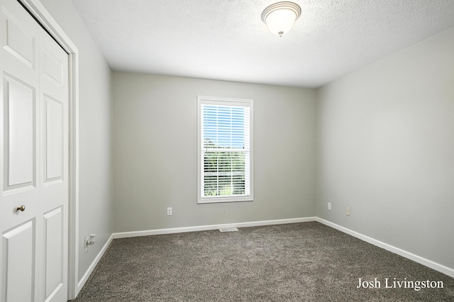 9337 Andrew Farms Dr, Alto, MI 49302 - spare room with a textured ceiling and dark colored carpet