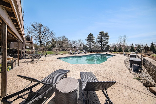 3189 Textile Rd, Saline, MI 48176 - swimming pool with a patio area, stairway, and a diving board