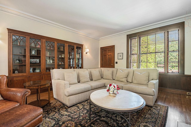 60 Lafayette Ave NE, Grand Rapids, MI 49503 - living area featuring crown molding and wood finished floors