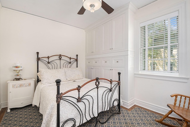 60 Lafayette Ave NE, Grand Rapids, MI 49503 - bedroom with dark wood-style floors and ceiling fan