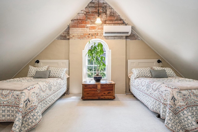60 Lafayette Ave NE, Grand Rapids, MI 49503 - carpeted bedroom featuring a wall mounted AC and vaulted ceiling