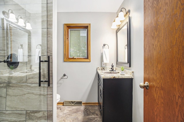 2766 48th Ave, Zeeland, MI 49464 - full bath with vanity, a stall shower, and marble finish floors