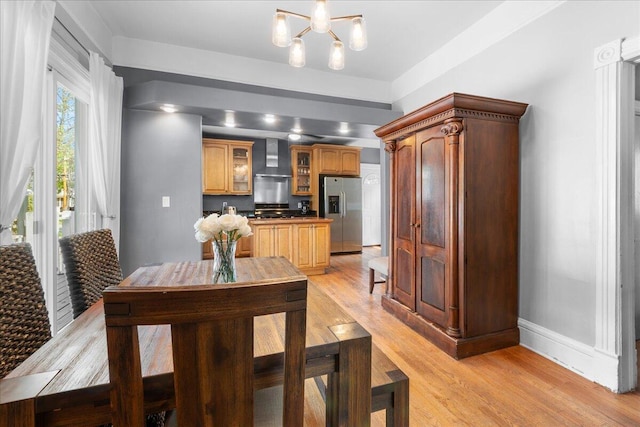 905 Harrison Ave, Saint Joseph, MI 49085 - dining area featuring a chandelier and light wood-style floors