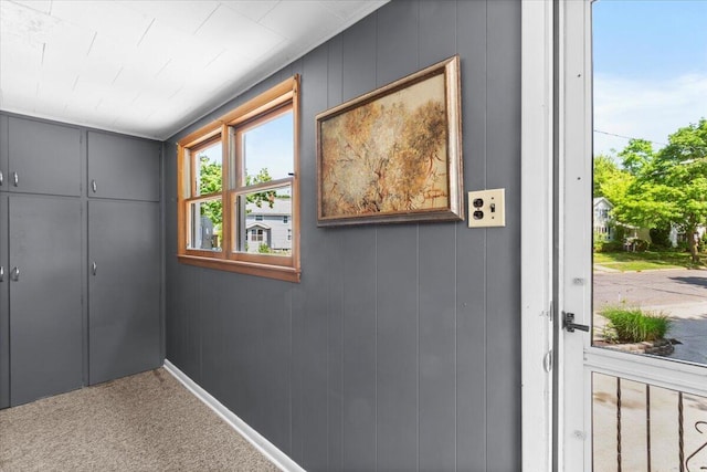 905 Harrison Ave, Saint Joseph, MI 49085 - corridor with carpet floors and a decorative wall