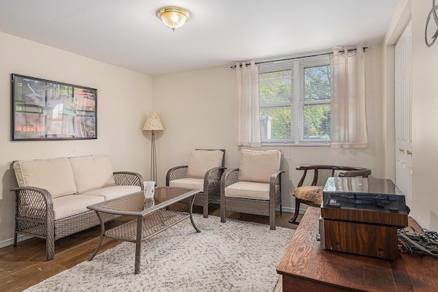 209 Maple St, Three Oaks, MI 49128 - living room featuring wood finished floors and baseboards