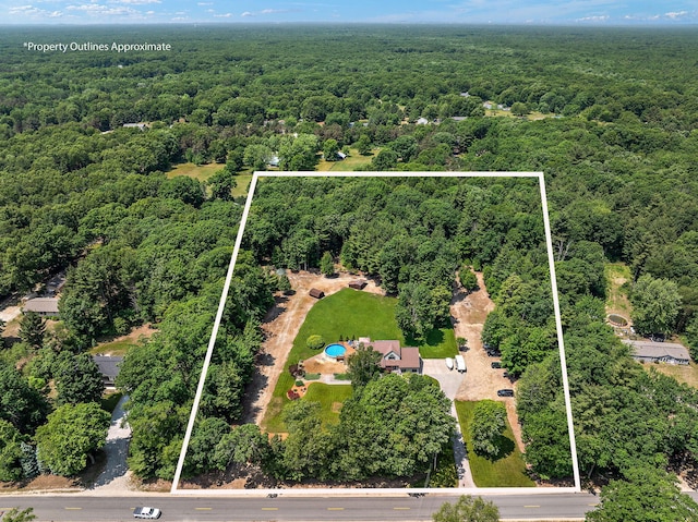 1723 S Sullivan Rd, Ravenna, MI 49451 - aerial overview of property's location with property boundaries highlighted