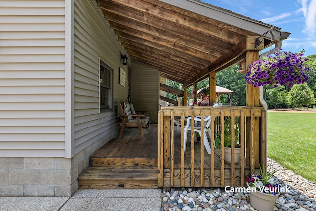 1723 S Sullivan Rd, Ravenna, MI 49451 - view of wooden terrace