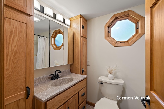 1723 S Sullivan Rd, Ravenna, MI 49451 - bathroom with vanity and toilet