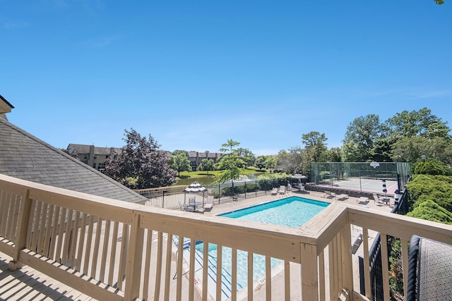 3350 Breckland Ct, Ann Arbor, MI 48108 - wooden deck featuring a community pool