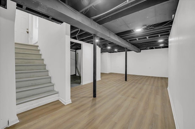 20232 Braile St, Detroit, MI 48219 - finished basement with wood finished floors and stairs