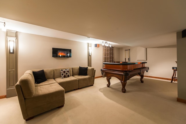 3185 Shadberry Ct, Saline, MI 48176 - recreation room featuring carpet flooring and billiards