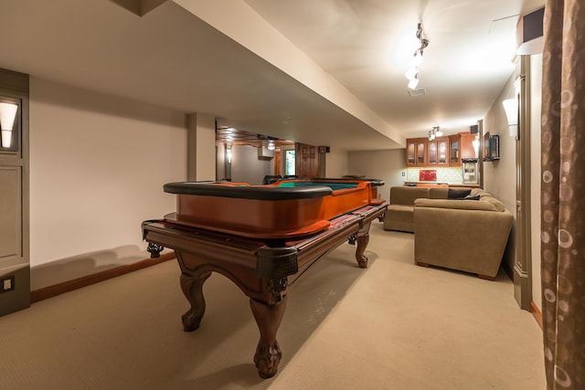3185 Shadberry Ct, Saline, MI 48176 - playroom featuring light carpet and billiards