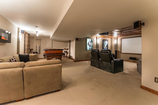 3185 Shadberry Ct, Saline, MI 48176 - carpeted cinema room with baseboards and pool table